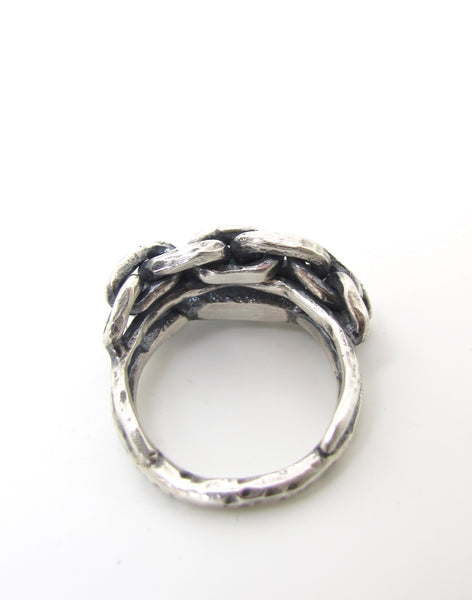 Woodland Decay Ring with Chain Band