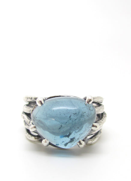 London Blue Topaz on Growing Vines Band