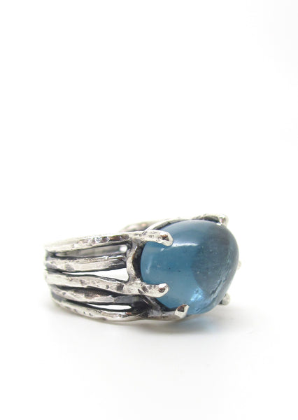 London Blue Topaz on Growing Vines Band