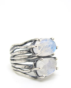 Double Moonstone Ring