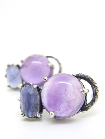 Purple Iris Studs