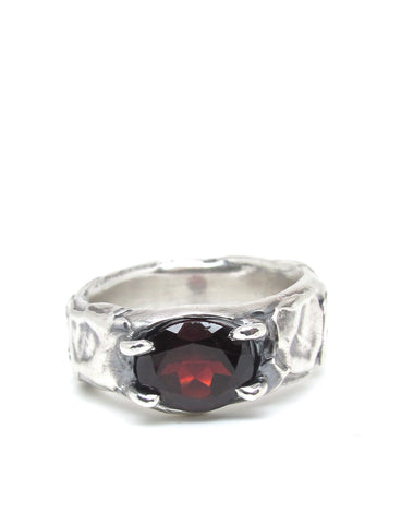 Embedded Garnet Ring